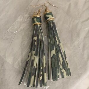 Camo Fringe Earrings